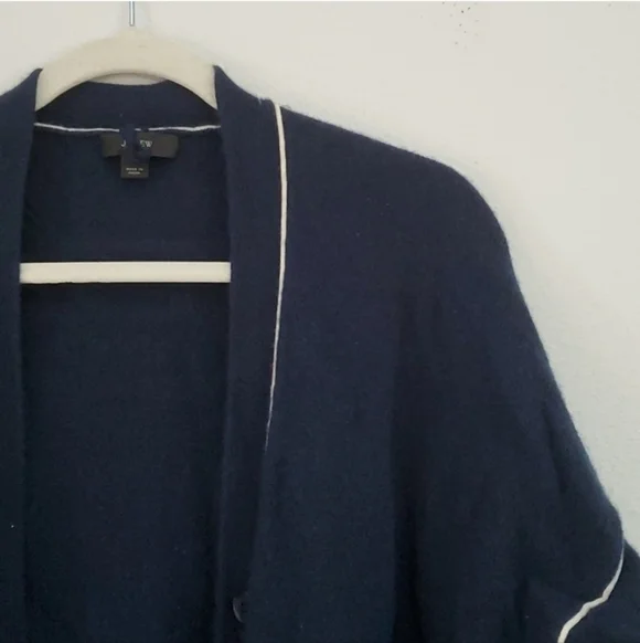 J. Crew wool cashmere blend longline nautical cardigan - Picture 2 of 7